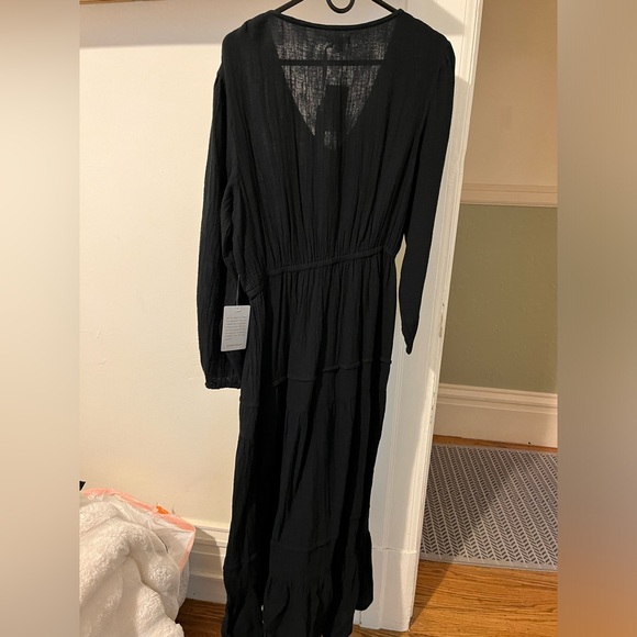 Black tiered cotton maxi dress, size M, new w/ tags! From Nordstrom, never worn - Picture 3 of 4